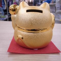 福々舎 雅峰　ゴールド両手招き猫【モノ市場知立店】59の画像