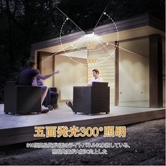 センサーライト ソーラーライトLED  5面発光 自動点灯 人感センサーの画像