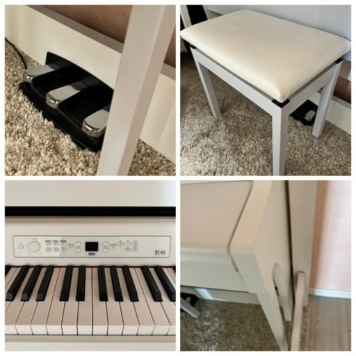 電子ピアノ　白　美品　
