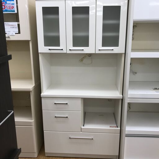 ★ジモティ割あり★ニトリ 食器棚 ホワイト H180×W89×D43 クリーニング済み KJ2530