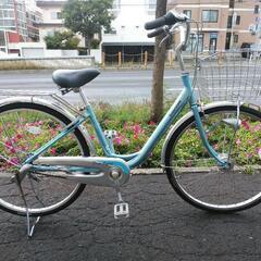札幌市内配達無料！防犯登録料込み。中古26インチ　ブリジストン製水色！