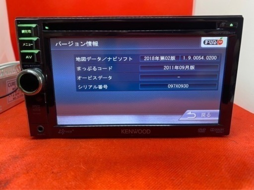 KENWOOD 簡単操作　MDV-434DT  フルセグ　新品バックカメラ付き　く-5