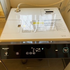 【値引いたしました・8月20日掲載終了予定】SHARP 全自動洗濯乾燥機ES-G110-TL 左開き 2018年製 動作確認済みの画像