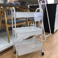 ★ジモティ割あり★  キッチンワゴン ホワイト クリーニング済み...