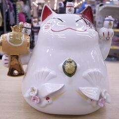 猫舎　極楽堂　縁起物招き猫　貯金箱【モノ市場知立店59】