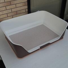 犬 トイレトレー ワイド  お掃除簡単ステップ壁付トイレ
