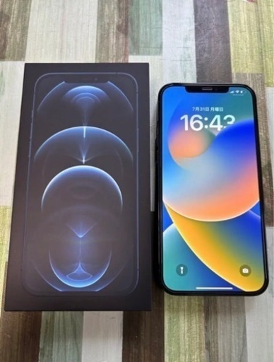 【美品】iPhone12promax 256GB パシフィックブルー　SIMフリー