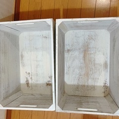 IKEA イケア  LERBERG レールベリ 2段オープンシェルフ＆木製BOX２個の画像