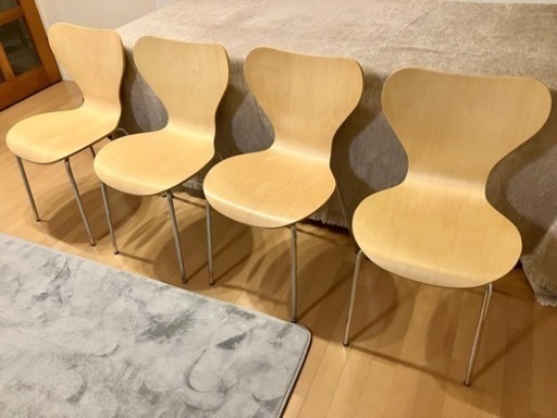 セブンチェア フリッツ・ハンセン リプロダクト品 4脚セット セブン