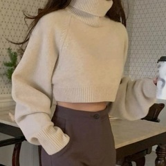 ミニ丈ニットの画像