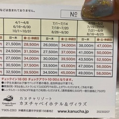 カヌチャベイホテル&ヴィラズご宿泊優待券の画像
