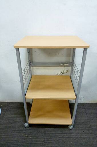 ニトリ　レンジ台　スライドレンジボード　3段　通電確認済　キャスター付き　キッチンラック　小型家電ラック　移動楽々