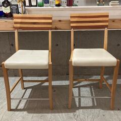 商談中【京都市内配達可】ダイニングチェア 2脚セット ナチュラル×白