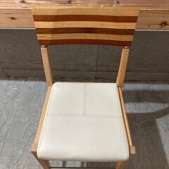 商談中【京都市内配達可】ダイニングチェア 2脚セット ナチュラル×白の画像