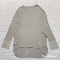 Mila Owe長袖  【フリーサイズ】 ワッフル カジュアル ロングテールの画像