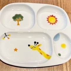 子供プレート&コップ（きりん）の画像