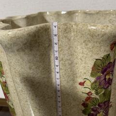 美品　アンティーク　DIPINTO A MANO　焼き物　傘立ての画像