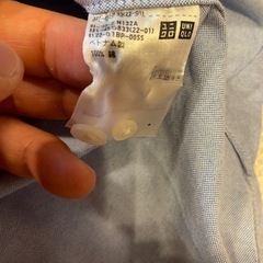 ユニクロ④オックスフォードオーバーサイズプルオーバー（半袖）ブルーの画像