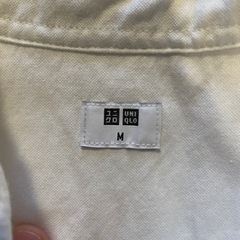 ユニクロ⑤オックスフォードオーバーサイズプルオーバー（半袖）ホワイトの画像