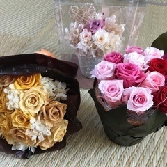 プリザーブドフラワー　3点
