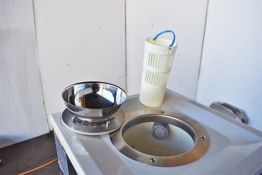 【ヤ取終了9/27】≪yt778ジ≫ 極東産機 麺水切り機 MYB-100H AC100V テボを投入/自動/湯切り/送風式/ラーメン/うどん/そば 現状品 50717-17