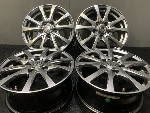 BIGWAY T.R.G TRG 社外ホイール 15インチ 4本 6J5HPCD114.3+52 トヨタ純正ナット必須 エスクァイア ヴォクシー ノア等　(VHV977) クレジットカード QR決済可能