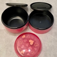 美品 お弁当箱 二段弁当 ピンク 弁当箱 ランチの画像