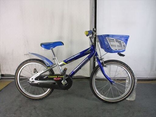 C980★8500円★整備済み 中古子供自転車 BS　クロスファイヤーJr　ブルー　Fフェンダーなし【18インチ 】