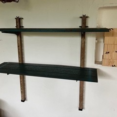 diyレトロシェルフ ブリキ棚 キッチンシェルフ ウォールシェル...