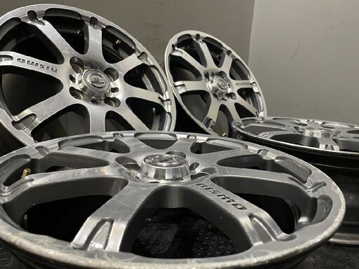 NISSAN NISMO RAYS MC-8 日産 ニスモ レイズ MC8 純正ホイール 15インチ 4本 6J4HPCD100+50 キューブ等　(VHJ340)  クレジットカード QR決済可能