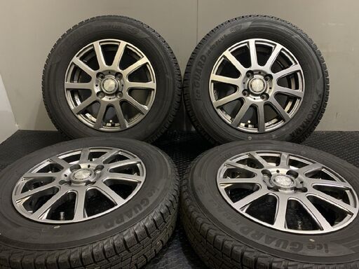 【YOKOHAMA ice GUARD iG50 PLUS 145/80R13】スタッドレス【B-WIN 13インチ 4J4HPCD100+43】タント スペーシア ミラ等　(TD024)  クレジットカード QR決済可能