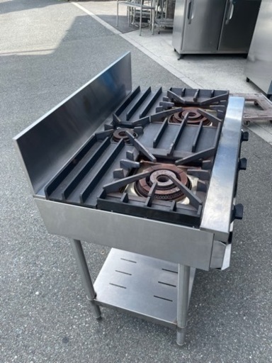 ☆ 中古品 タニコー 3口ガステーブル TSGT-0921 2019年 都市ガス 900ｘ600ｘ800ｍｍ ガスコンロ 動作問題なし