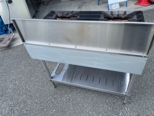 ☆ 中古品 タニコー 3口ガステーブル TSGT-0921 2019年 都市ガス 900ｘ600ｘ800ｍｍ ガスコンロ 動作問題なし