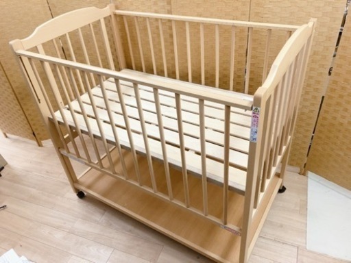 【引取】サワベビー Hardi(アルディ) ベビーベッド 高さ調整可5段階 ベビー用品