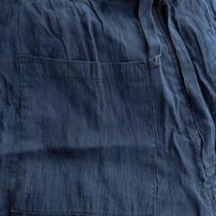 作務衣 メンズ 男性用 麻 藍染 Mサイズの画像