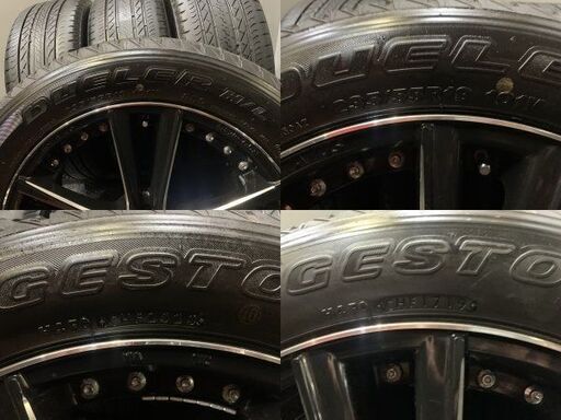 【BS DUELER H/L 235/55R19】夏タイヤ【ESTATUS 19インチ 8J5HPCD114.3+38】19～20年製 ハリアー RAV4等　(VTM806) クレジットカード QR決済可能