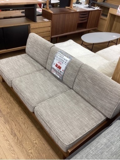 KH-28【新入荷　リサイクル品】ウニコ　アルベロ　カバーリングソファ3シーター　グレー