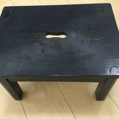 ドイツ　アンティーク　家具　台　ステップ　ネイビー