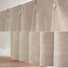 遮光カーテン　リネン風　H210 ベージュの画像