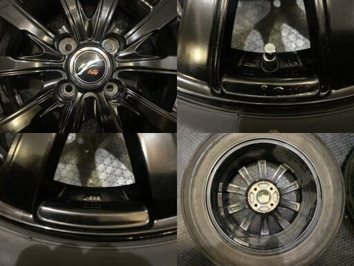 【BS ECOPIA EP150 185/60R15】夏タイヤ【Fang 15インチ 5.5J4HPCD100+42】20年製 バリ溝 ブラック アクア ヤリス ヴィッツ等　(VTJ675)  クレジットカード QR決済可能