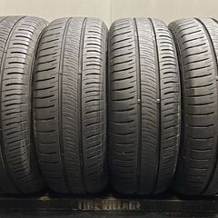 DUNLOP ENASAVE RV505 195/65R15 15インチ 夏タイヤ 4本 21年製 バリ溝 ルノー/カングー カローラフィールダー等　(TB832) クレジットカード QR決済可能