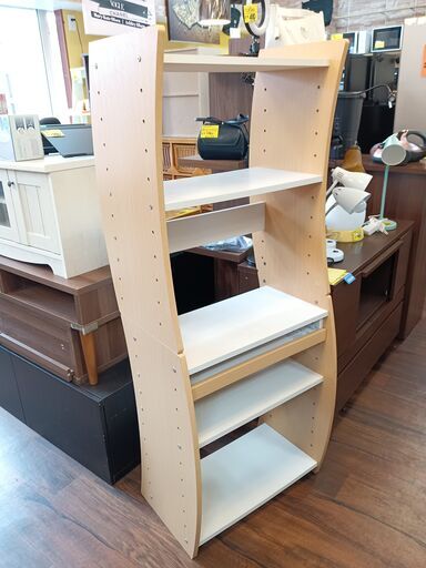 パソコンデスク　スライドレール付　ホワイト　サイズ（約）幅６０×奥３４×高１５０　　■近隣配送無料 買取GO‼　栄和店