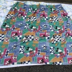 中古　カーテン　ミッキーマウス　巾110×130の画像