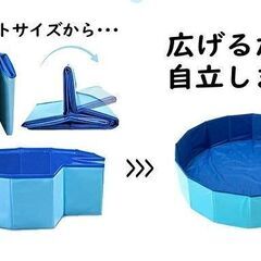 折りたたみプール　空気入れ不要　円形　水遊び　直径120cm　の画像