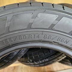 中古タイヤ　155/80R14 88/86N LT YOKOHAMA  BulEarth-Van  RY55　サクシード　プロボックス　a28の画像