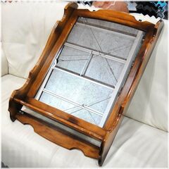 美品 カリモク家具 ミラー 鏡 ウォールミラー 壁掛けミラー 片...