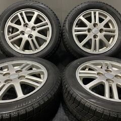 【BS BLIZZAK VRX 155/65R14】スタッドレス【ダイハツ 純正ホイール 14インチ 4.5J4HPCD100+45】バリ溝 ムーヴ ミラ タント等　(VTJ683)  クレジットカード QR決済可能