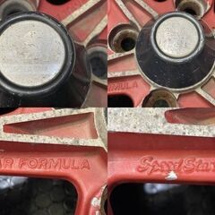 超希少 旧車ホイール SSR STAR FORMULA スターフォーミュラ 13インチ 4本 6J4HPCD100約+12 当時物　(VHF401) クレジットカード QR決済可能の画像