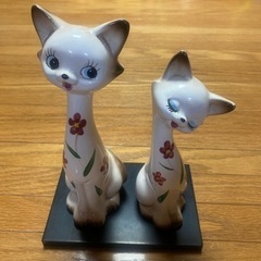 猫　オブジェ　置物の画像