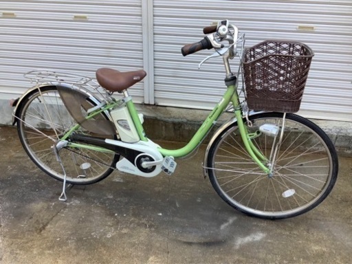 157 パナソニック新機種電動アシスト自転車viviDX26インチキミドリボディー
